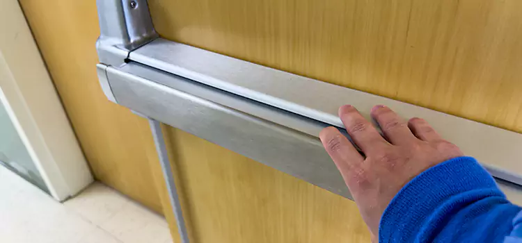 Installing a Push Bar on a Door Sayville